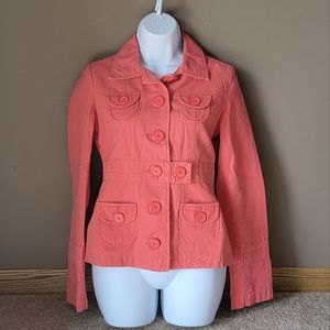 Mossimo Size Small Button Fall Jacket Color Peach